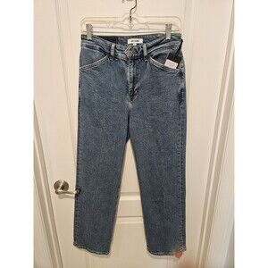 RE/DONE The Westley Jeans Womens 26 Blue Mere Straight Leg High Rise NWT $295